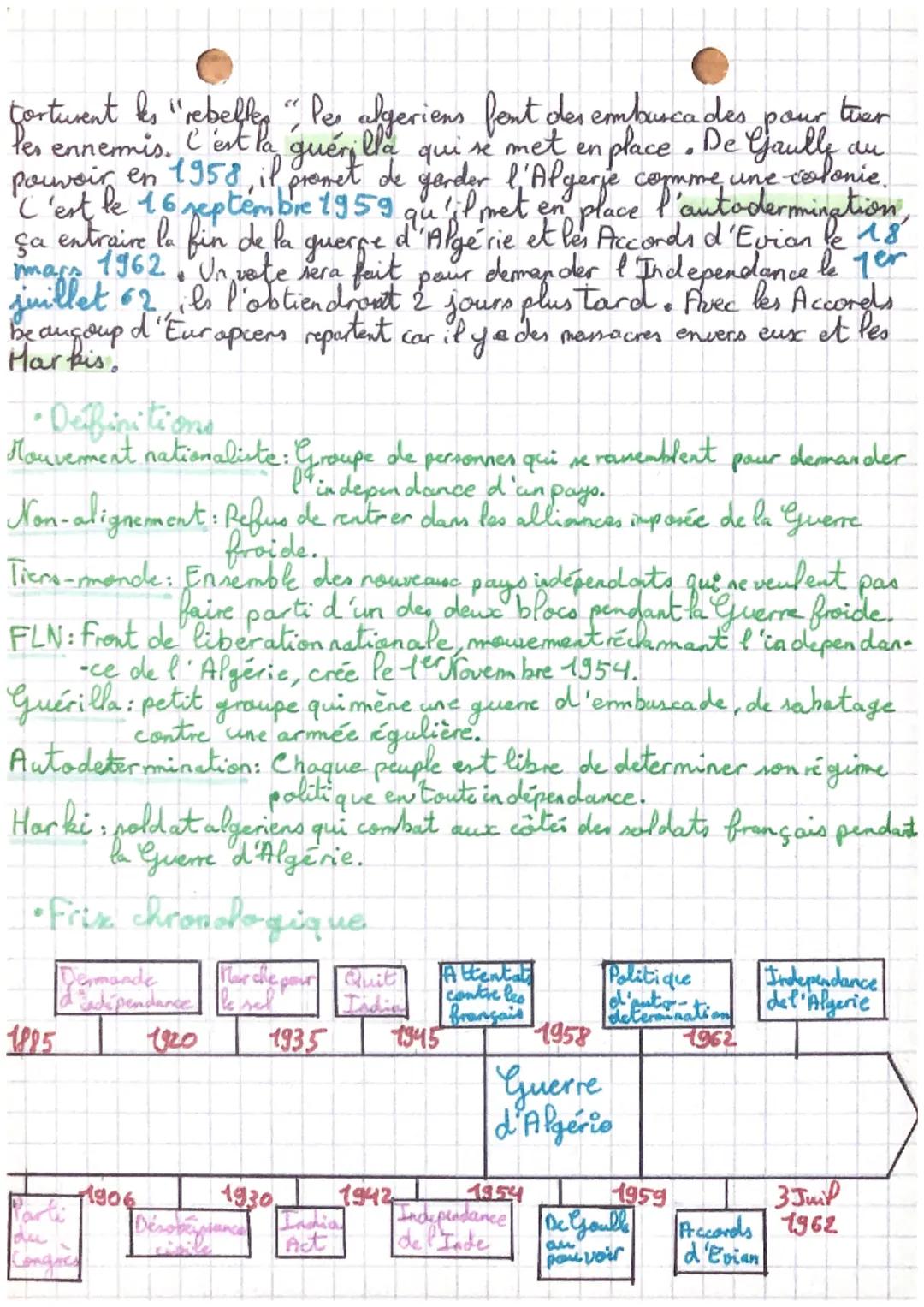 • Histoires

La décolonisation

• On? Quand? Commment?
Avec la 2 Guerre Mondiale les les colorisateurs faiblissent alors
les colonies ont de