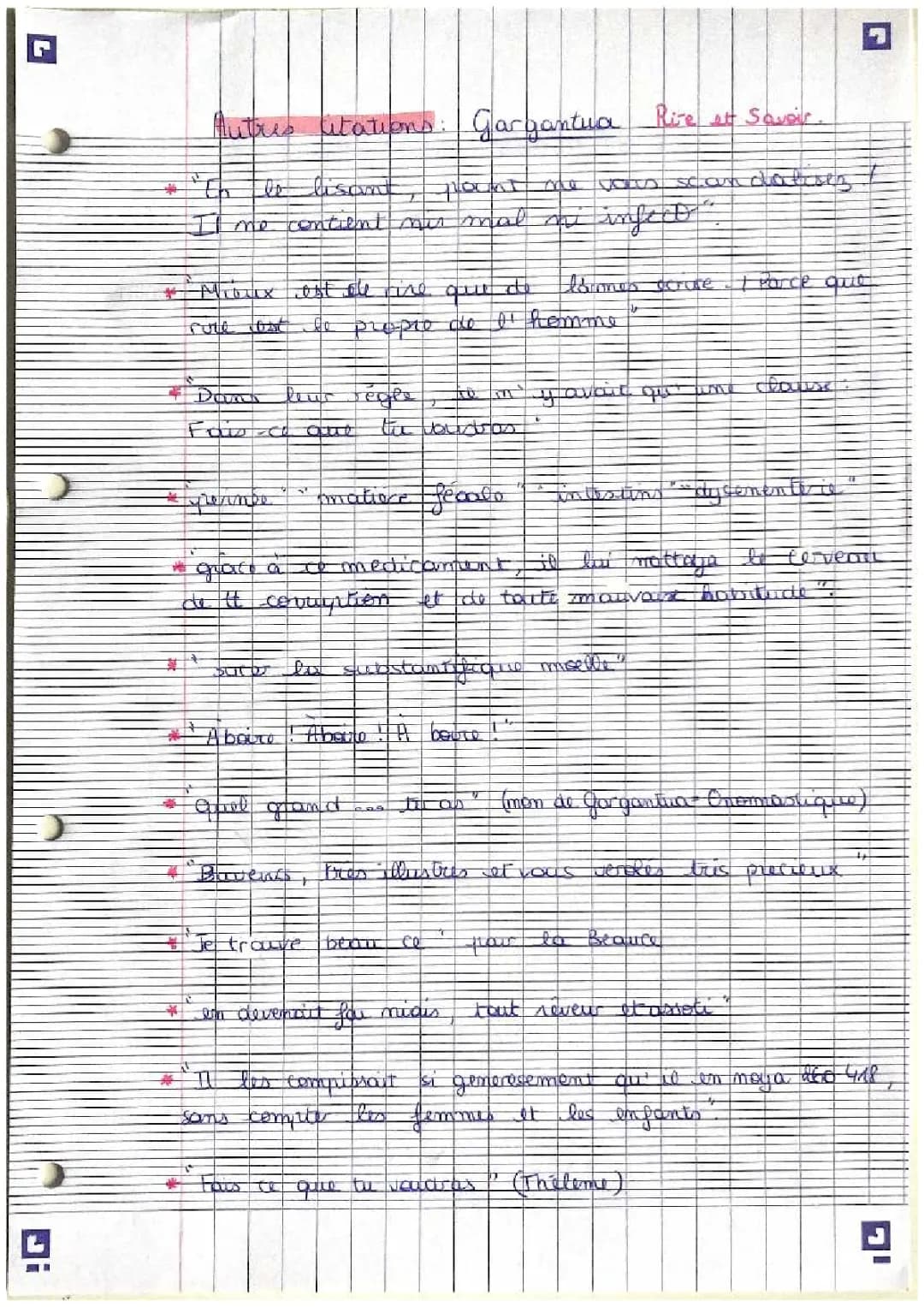 Découvre Gargantua: Citations sur le Rire et le Savoir