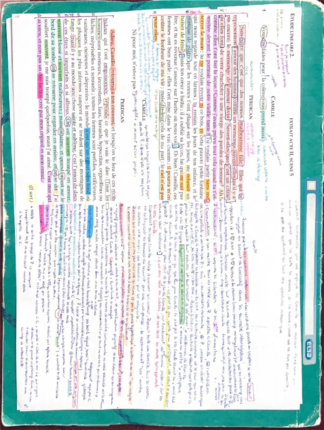 ELBA
1
ETUDE LINEAIRE 2.
lowpn.comptant
CAMILLE
EXTRAIT ACTE II, SCENE 5
Vous me faites peur: la colère vous prend aussi dacche interne mech