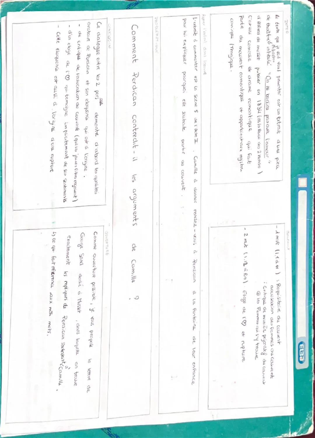 ELBA
1
ETUDE LINEAIRE 2.
lowpn.comptant
CAMILLE
EXTRAIT ACTE II, SCENE 5
Vous me faites peur: la colère vous prend aussi dacche interne mech