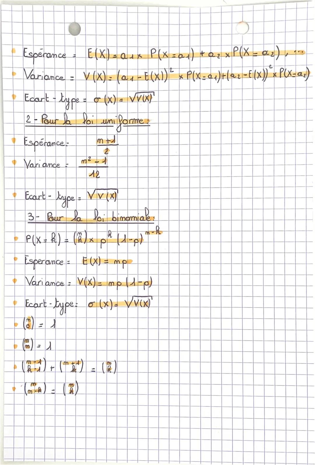# MATHS COMPL

Les lois discrètes

I-Definitions

*   A et B sont deusc évènements, parties de l'univers $\Omega$:
    *   intersection $(A 