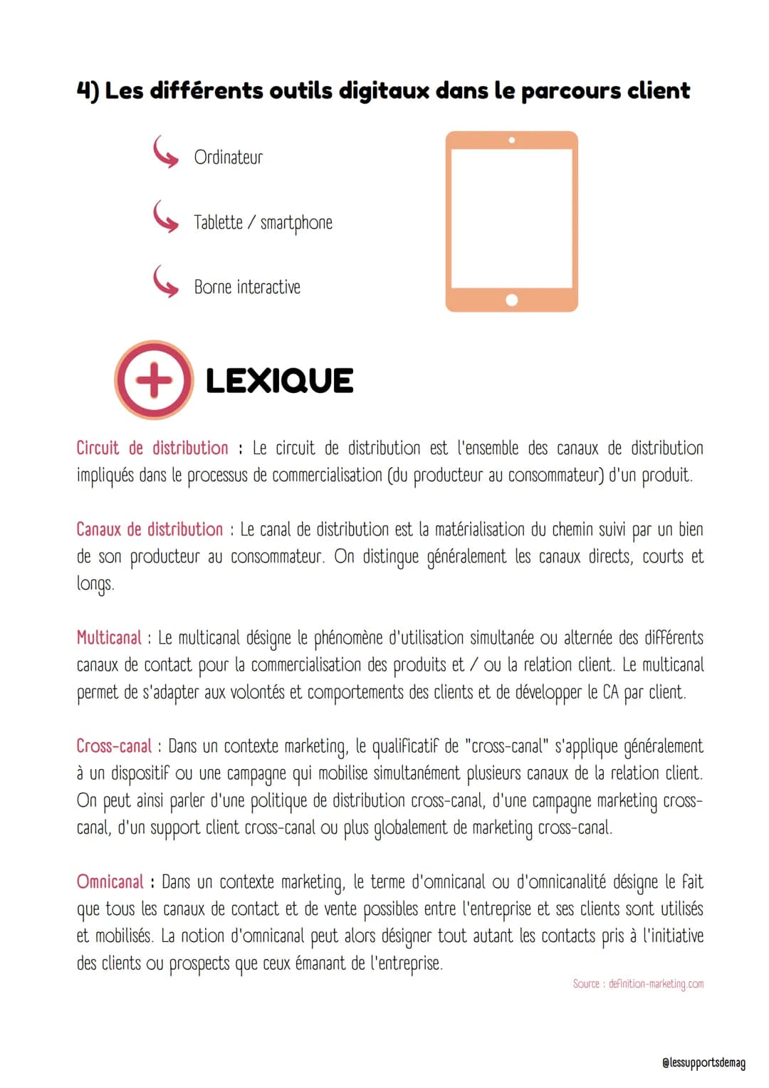 LES METHODES DE VENTE, LES
CIRCUITS ET CANAUX DE DISTRIBUTION
1) Les méthodes de ventes
vente de contact (ou vente traditionnelle à l'aide d