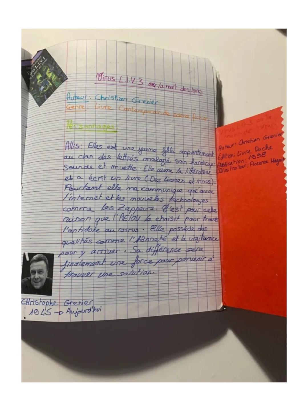 1000
Jus L.I.V.3
Virus Livs ou la mat des hores
Auteur. Christian Grenier
Genre: Liute Cantanerain de to

Allis: Elles est une szure
au clan