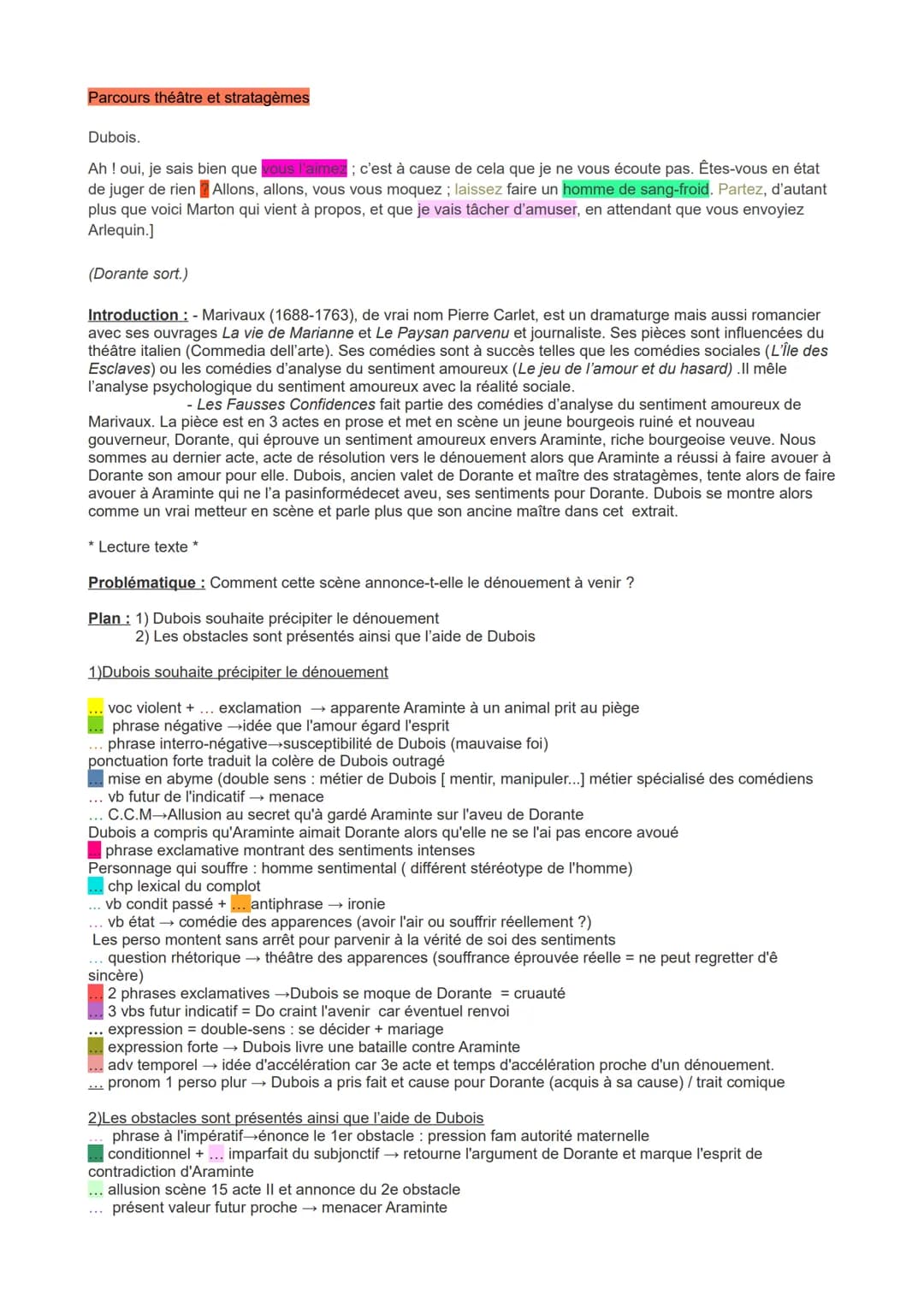 Parcours théâtre et stratagèmes
[Dubois.
Oh ! oui ! point de quartier. Il faut l'achever pendant qu'elle est étourdie. Elle ne sait plus ce 