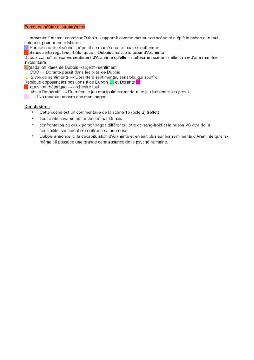 Parcours théâtre et stratagèmes
[Dubois.
Oh ! oui ! point de quartier. Il faut l'achever pendant qu'elle est étourdie. Elle ne sait plus ce 