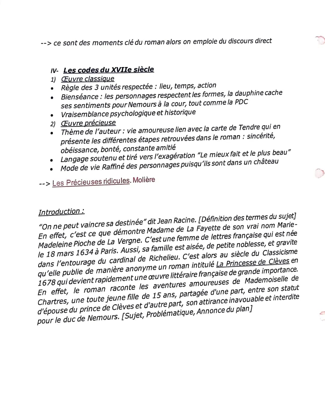 1- Tragédie
1) Fin malheureuse à cause de la fatalité
●
●
2) Registre tragique
• Expression des sentiments : catharsis dans l'introspection 