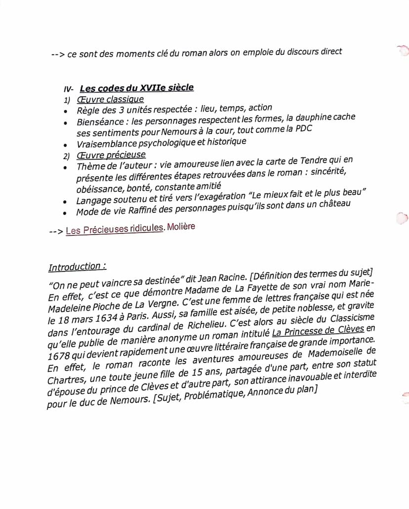 1- Tragédie
1) Fin malheureuse à cause de la fatalité
●
●
2) Registre tragique
• Expression des sentiments : catharsis dans l'introspection 