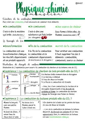 Know PHYSIQUE-CHIMIE la combustion [niveau 4-3ème] thumbnail