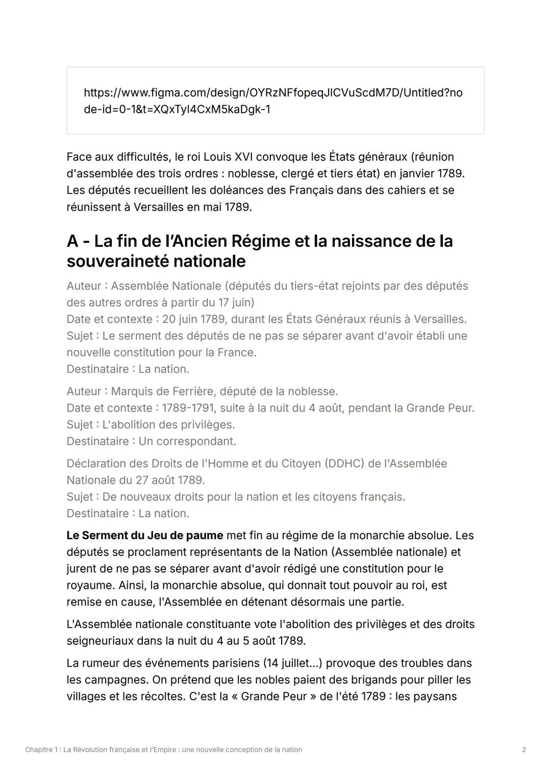 Chapitre 1: La Révolution
française et l'Empire : une
nouvelle conception de la
nation
Monarchie constitutionnelle : monarchie limitée par u