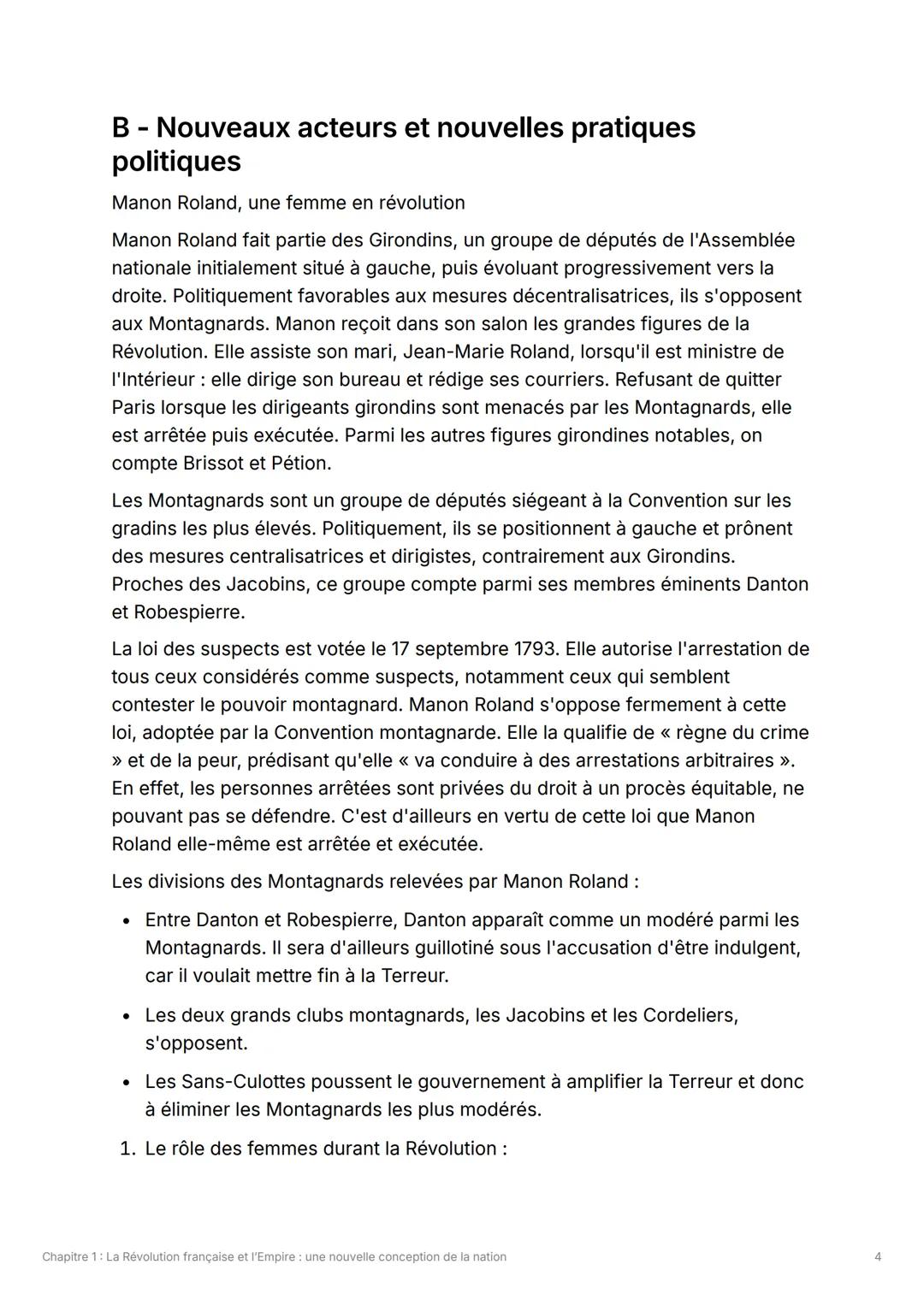 Chapitre 1: La Révolution
française et l'Empire : une
nouvelle conception de la
nation
Monarchie constitutionnelle : monarchie limitée par u