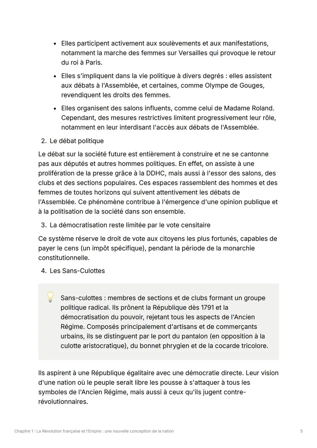 Chapitre 1: La Révolution
française et l'Empire : une
nouvelle conception de la
nation
Monarchie constitutionnelle : monarchie limitée par u
