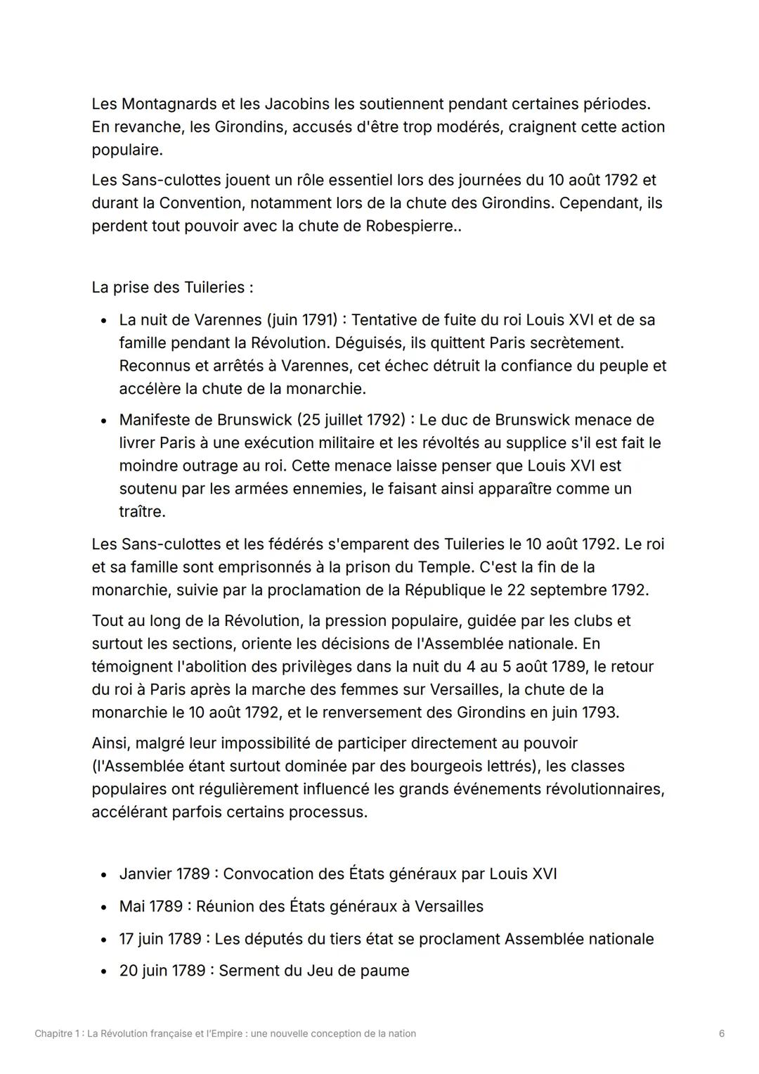 Chapitre 1: La Révolution
française et l'Empire : une
nouvelle conception de la
nation
Monarchie constitutionnelle : monarchie limitée par u