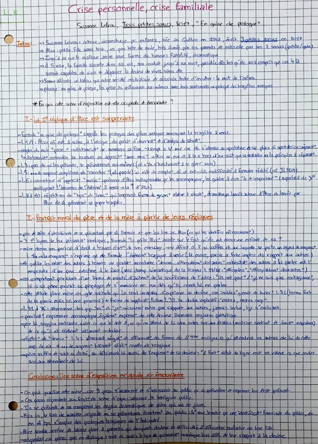 Trois petites sœurs de Suzanne Lebeau PDF : Lecture linéaire et crise personnelle