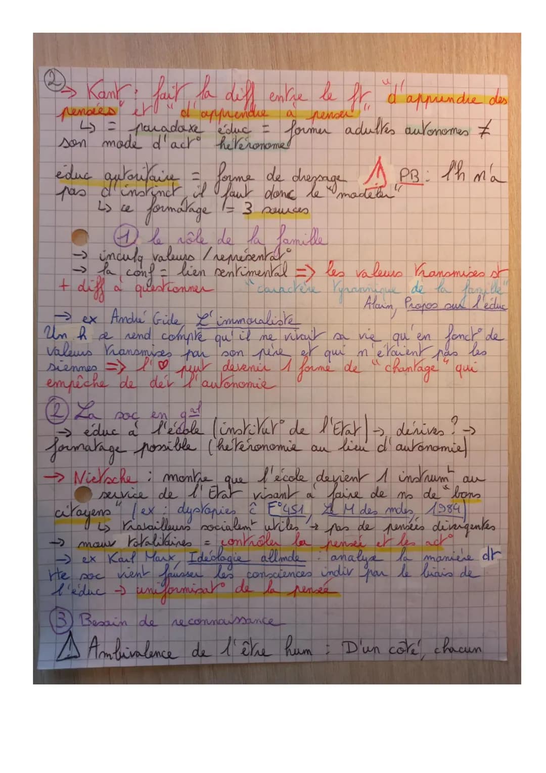 Ⓒ Chap 1: Educate transmission, émancipat
-> éduc = former 2 concept inne –
un
enf informe = pas d'instint
anim
7
enfance
↓
age de l'instruc