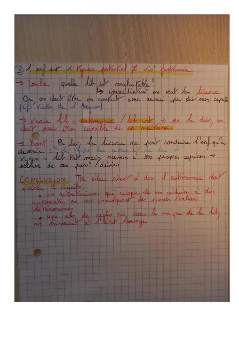Ⓒ Chap 1: Educate transmission, émancipat
-> éduc = former 2 concept inne –
un
enf informe = pas d'instint
anim
7
enfance
↓
age de l'instruc