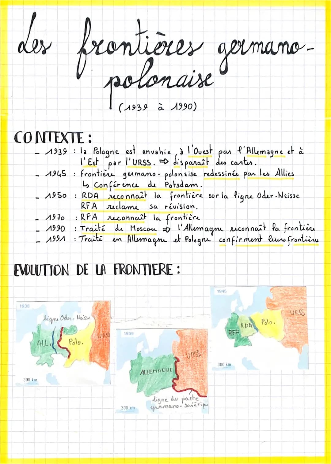 Les
CONTEXTE :
-
1938
frontières
300 km
1939: Pologne est envahie, à
l'Est
par
1945: Frontière germano-
1970 : RFA
1990 : Traité
1991
: Trai