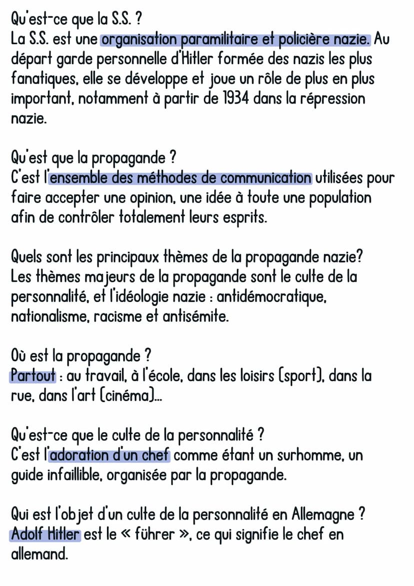 Histoire
Allemagne nazie avec Hitler
1. Les causes de l'arrivée au pouvoir des nazis : les crises des
années 1930
@avoirsonbrevet
Quelles so