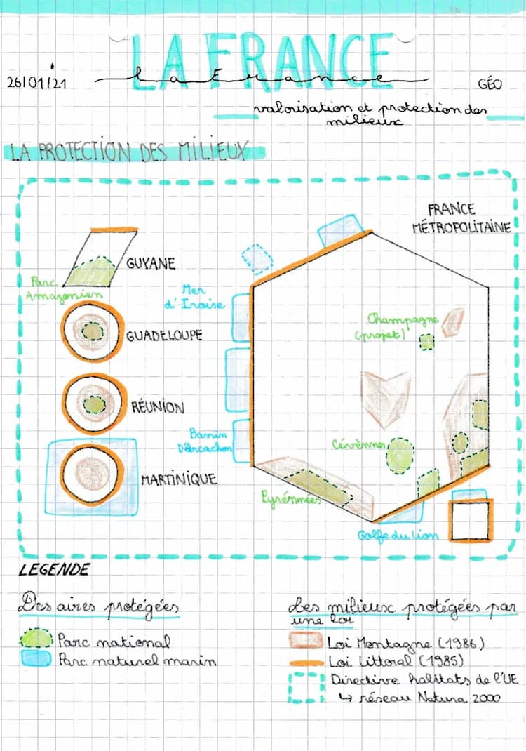 Know Carte et bilan, La France, valorisation et protection des milieux thumbnail