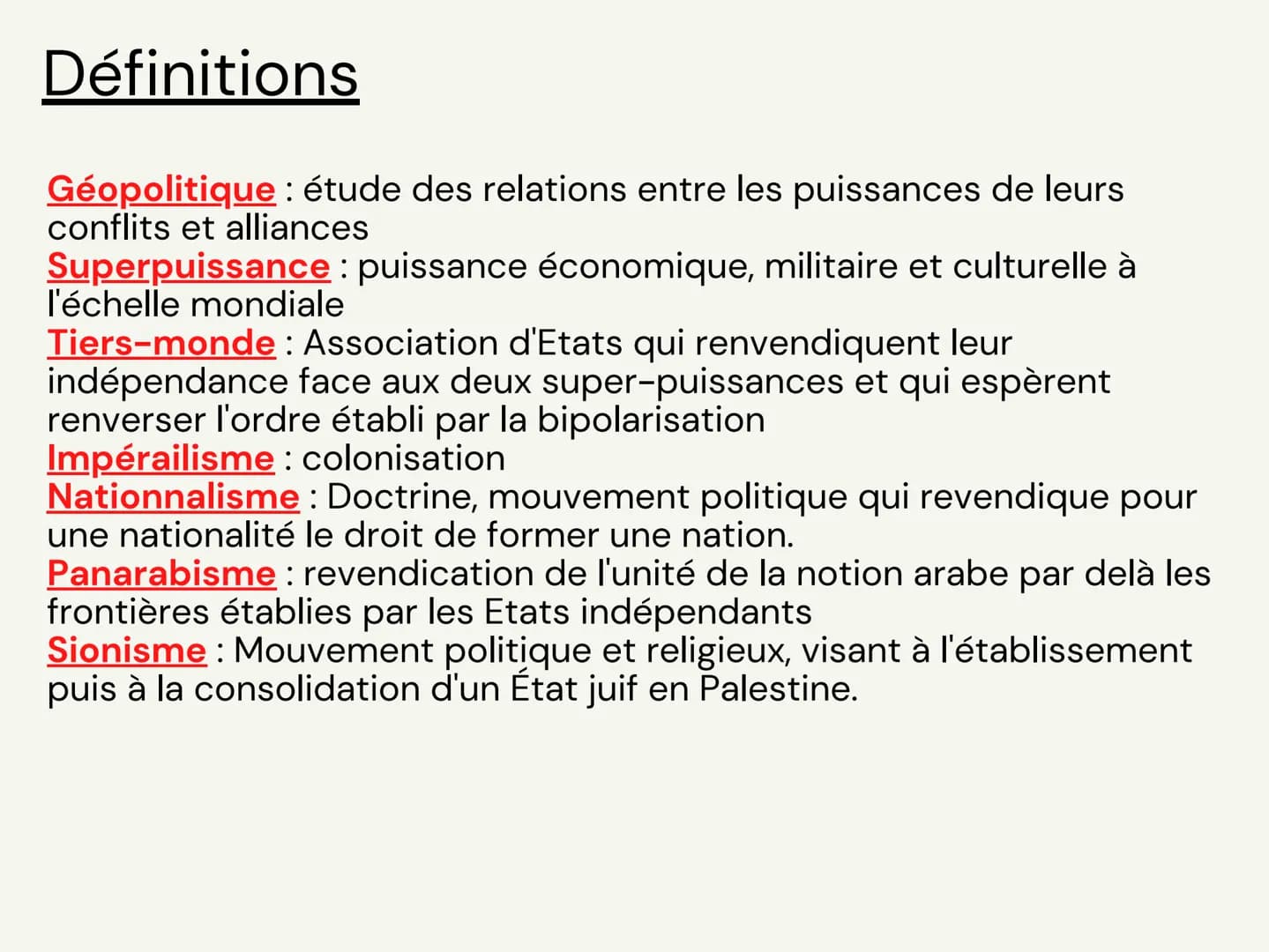 Bipolarisation
et émergence
du tiers-
monde
Pourquoi la
bipolarisation n'a-
t-elle pas
empêcher
l'émergence du
tiers monde ?
C) Essor du nat