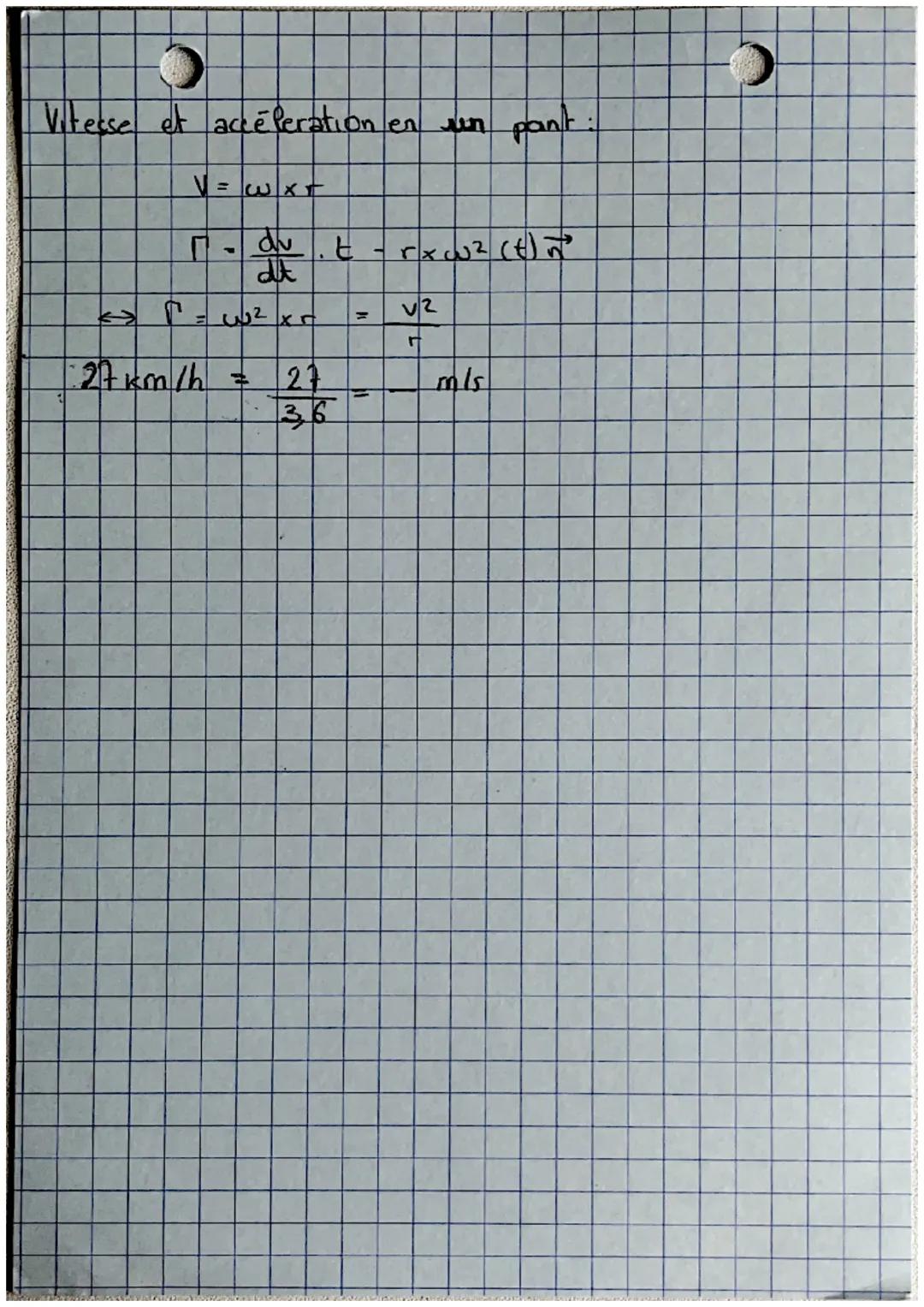 SI
mēca
# Chapitre 2
cinematique analytique

I) Mouvement de translation rectiligne uniforme (MRU)

```latex
a(t)= 0 m/s^2
```
```latex
v(t)