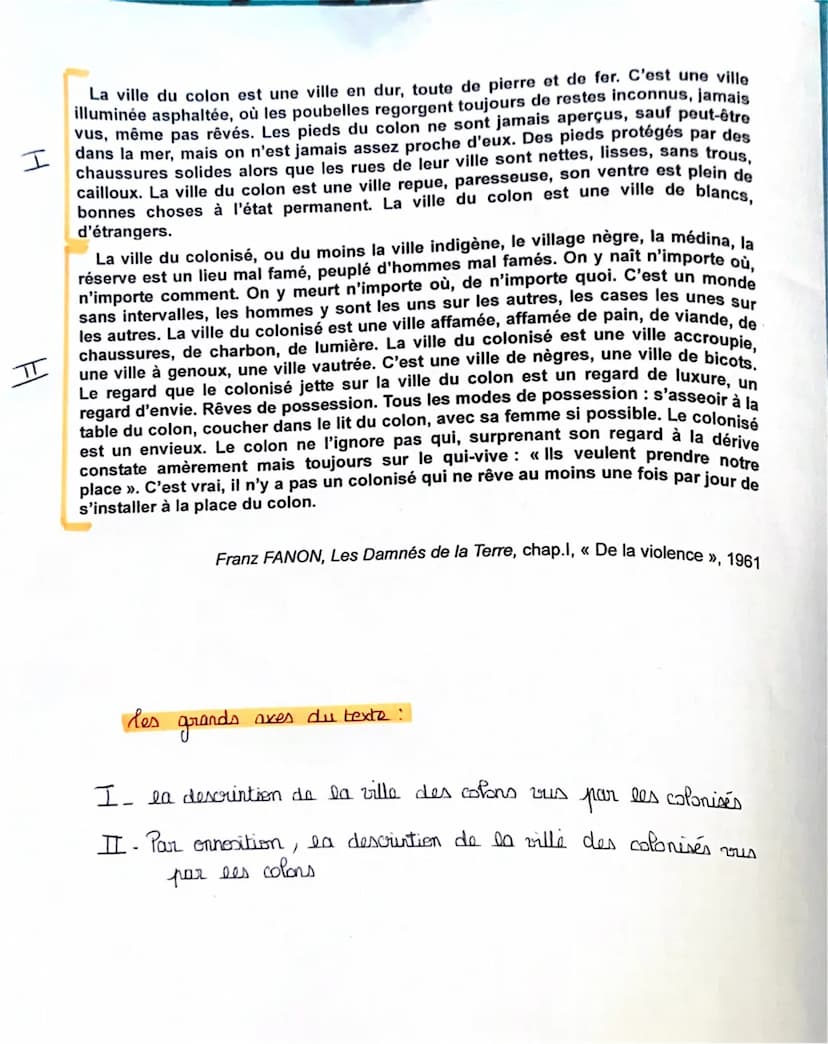 Texte 10
Frantz FANON, Les damnés de la Terre
-> Extrait du chap. 1" De la violence "
introduction
Frantz FANON est né
en 1925 et décédé
den