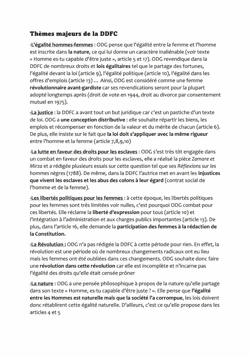La DDFC
Parcours : « écrire et combattre pour l'égalité »
Ecrire : renvoie aux mots choisis dans un discours réfléchi et élaboré
Combattre: 