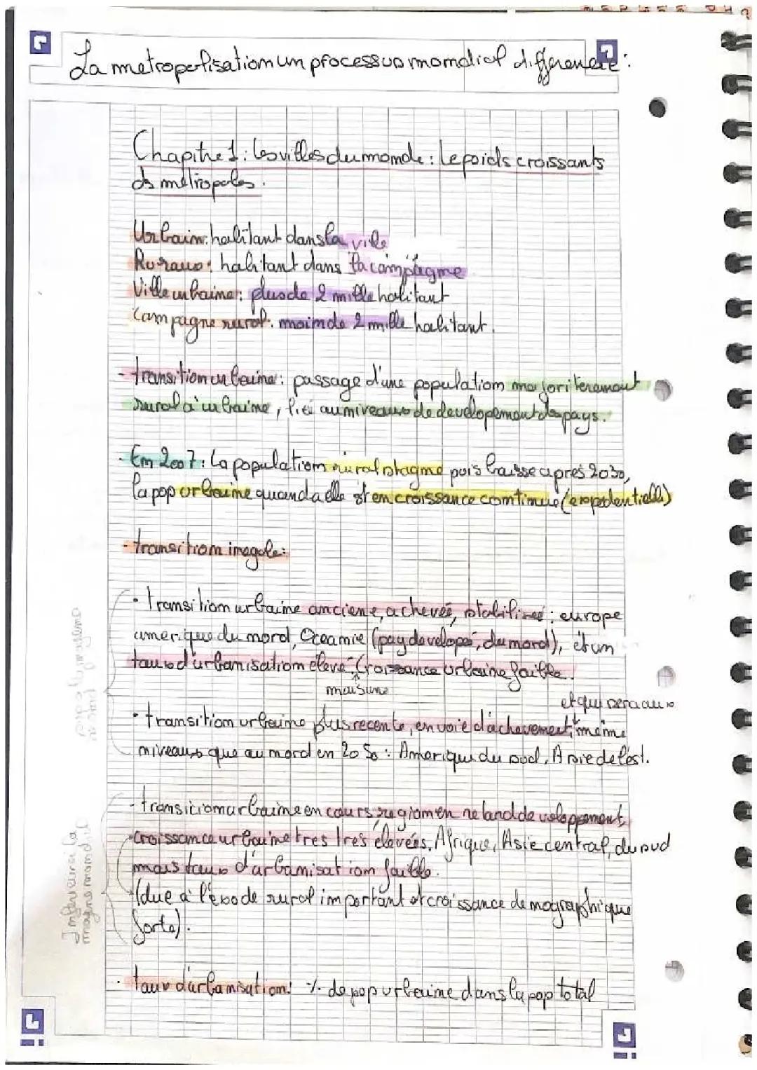 La métropolisation : Un phénomène global en évolution