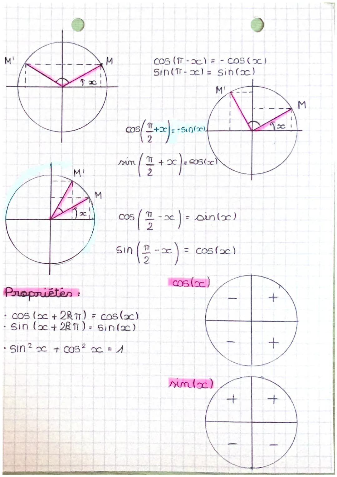 A. Degré en radian
angle: xem degré
y en radian
(x = 150°)
y
180 TT
B. Radian en degré
(x = 2π)
9
577
6
E
IT
=
7π
6
211
trigo
2π
8
C. Points
