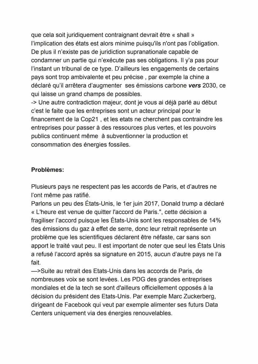 Depuis les années 2010: une gouvernance climatique mondial
impossible?
I. Introduction
Nous ne pouvons guère envisager ce sujet si nous ne s