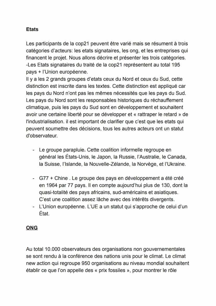 Depuis les années 2010: une gouvernance climatique mondial
impossible?
I. Introduction
Nous ne pouvons guère envisager ce sujet si nous ne s
