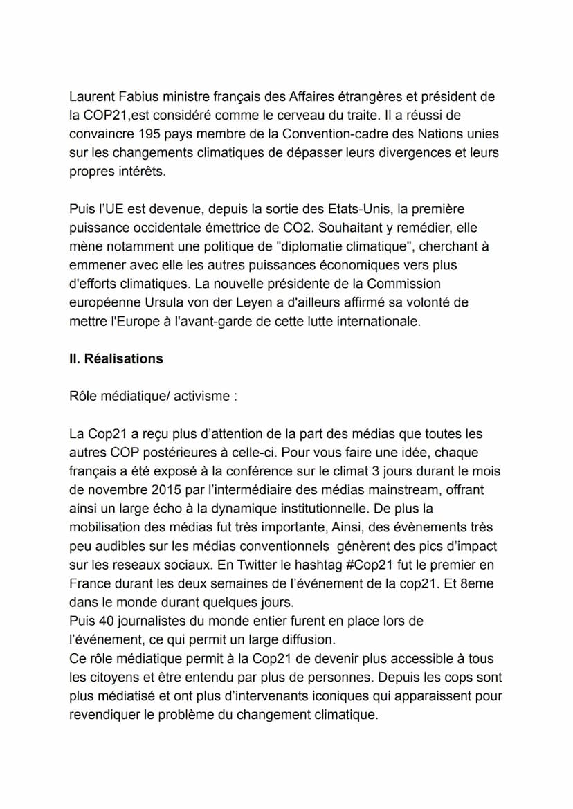 Depuis les années 2010: une gouvernance climatique mondial
impossible?
I. Introduction
Nous ne pouvons guère envisager ce sujet si nous ne s