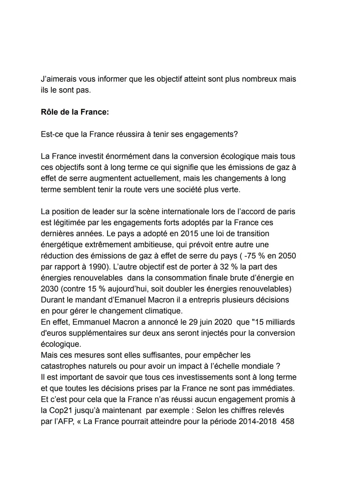 Depuis les années 2010: une gouvernance climatique mondial
impossible?
I. Introduction
Nous ne pouvons guère envisager ce sujet si nous ne s