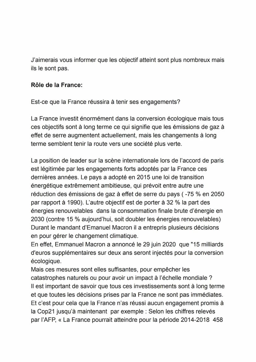 Depuis les années 2010: une gouvernance climatique mondial
impossible?
I. Introduction
Nous ne pouvons guère envisager ce sujet si nous ne s