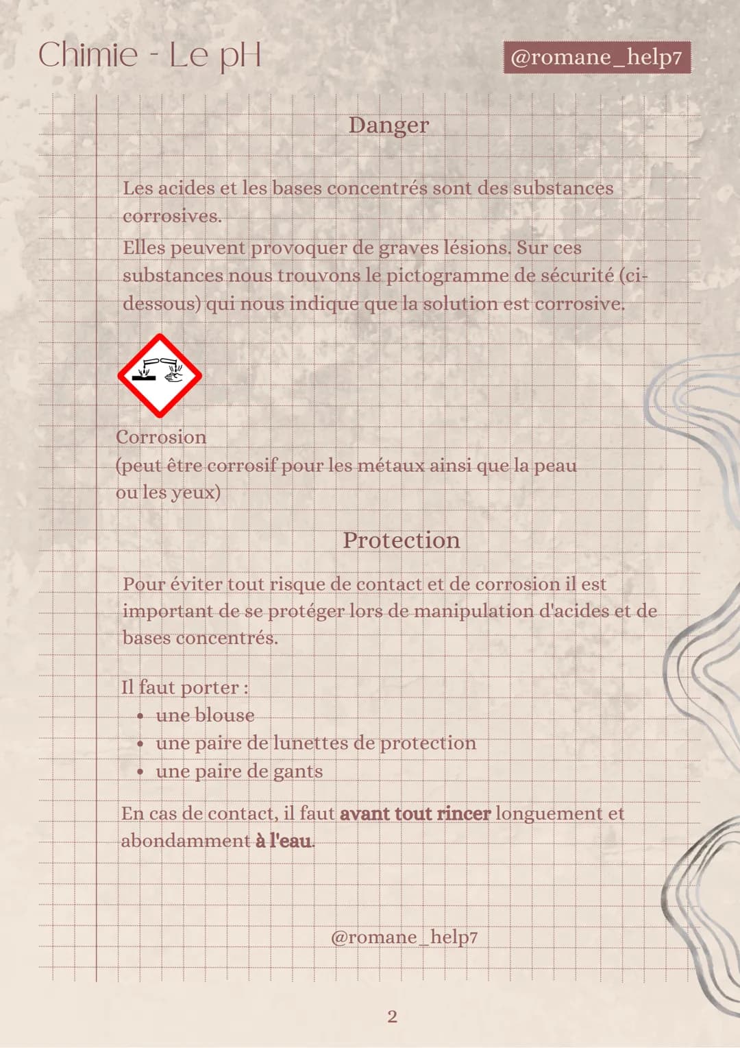 Chimie - Le pH
L'acronyme pH signifie potentiel
hydrogène
Le pH est une grandeur physique qui permet de mesurer l'acidité
d'une solution.
Il