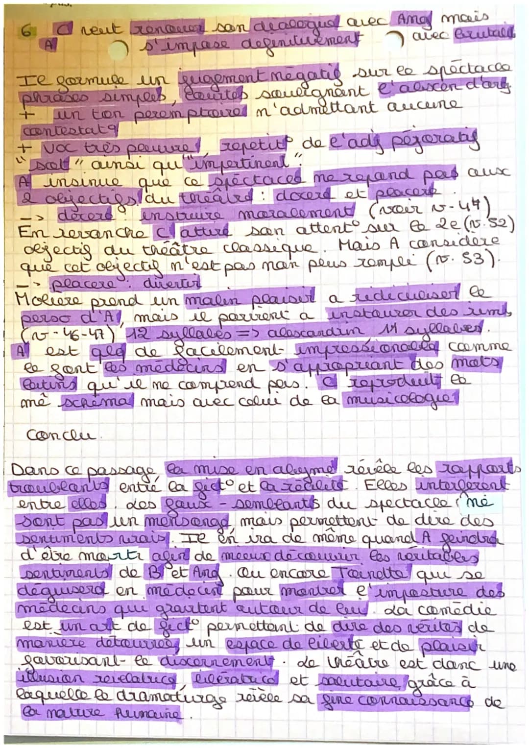 A
Explication lineaire s
Acte 11 scène 5
Le Malade Imaginaire
Dmagi
Projet de lecture:
comment le détour par un spectacle improvese
et un la