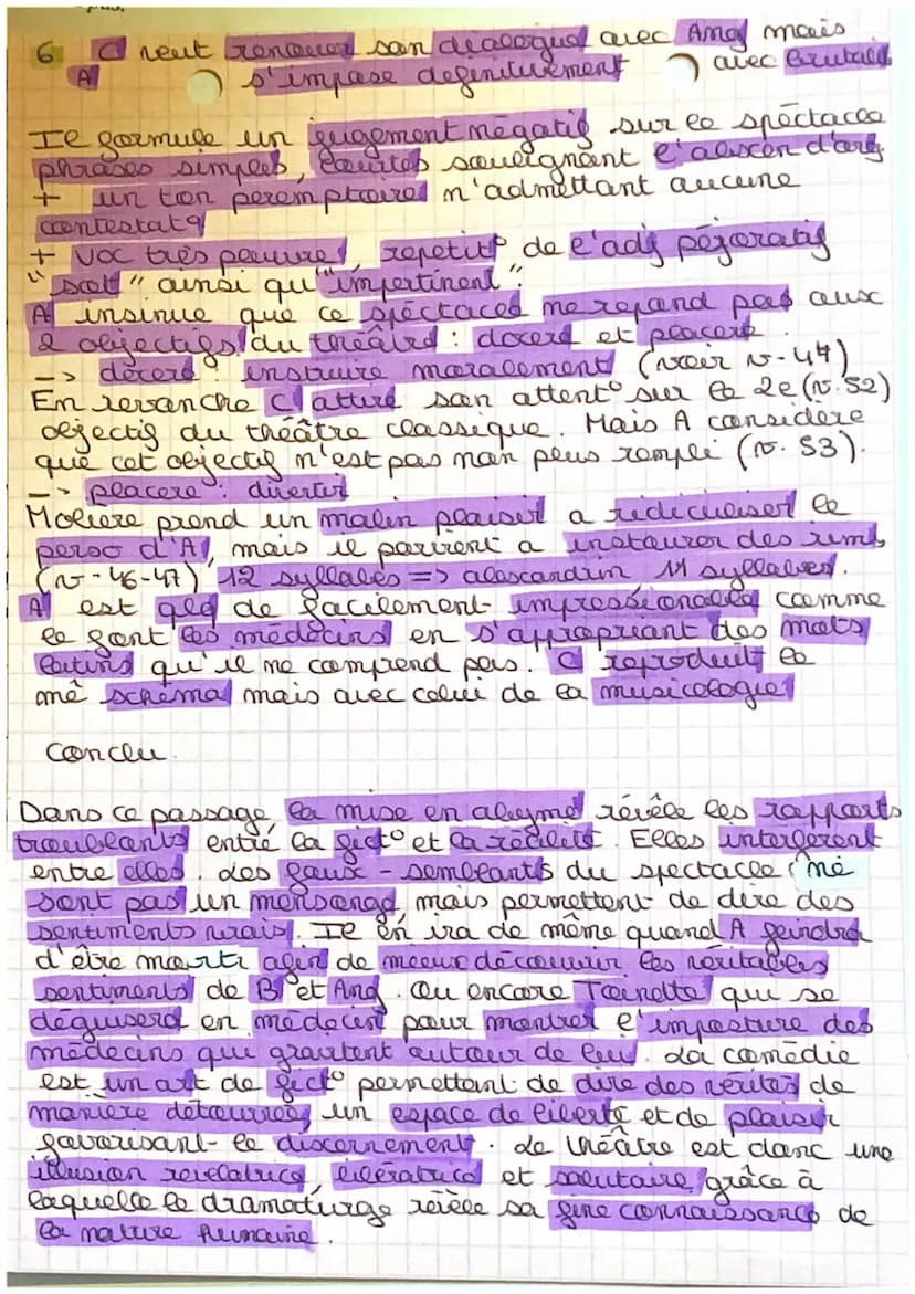 A
Explication lineaire s
Acte 11 scène 5
Le Malade Imaginaire
Dmagi
Projet de lecture:
comment le détour par un spectacle improvese
et un la