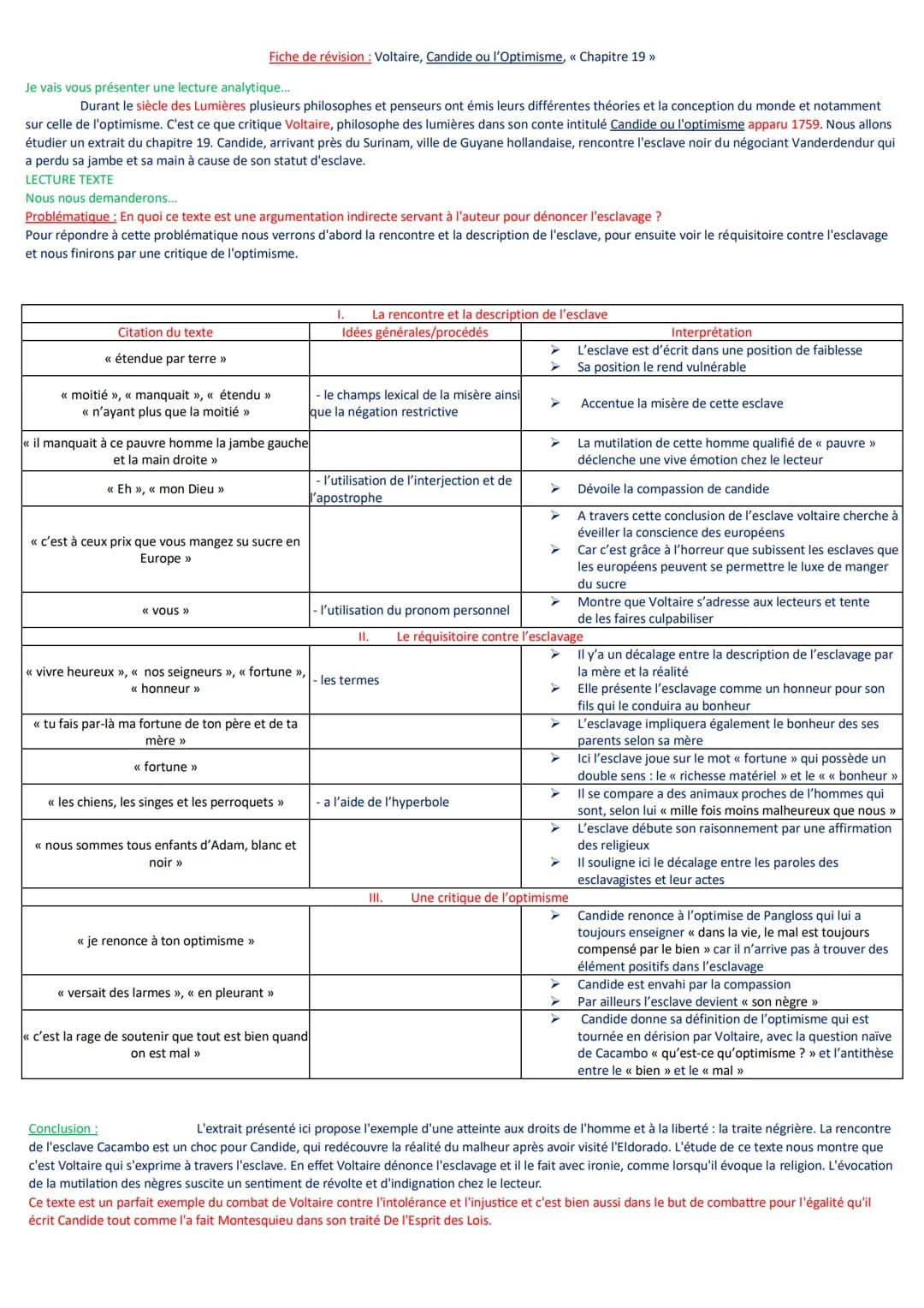 Je vais vous présenter une lecture analytique...
Durant le siècle des Lumières plusieurs philosophes et penseurs ont émis leurs différentes 