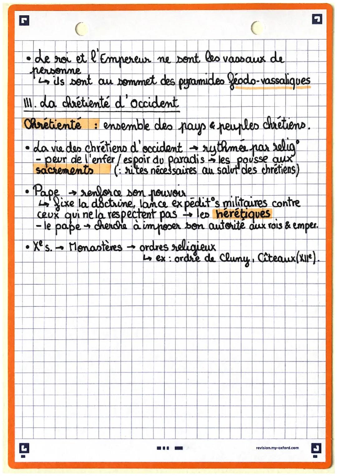 l'occident
perem
1. Evolution politiq du haut M.A. (VIe-Xe siècle):
>VI²s. → germains forment royaumes s/ les ruines de l'Empire
romain d'Oc