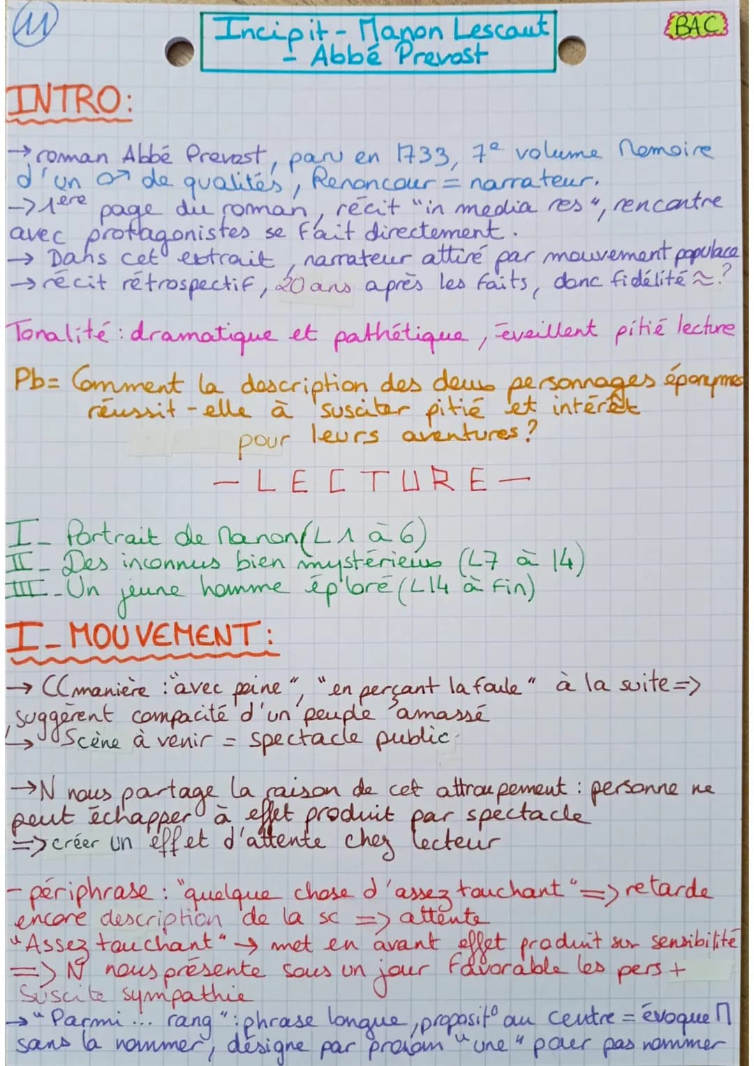 Découverte de Manon Lescaut : Analyse littéraire et le rôle du narrateur