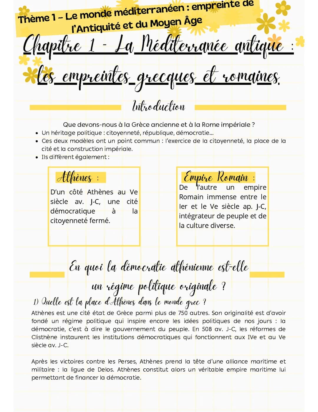 La Méditerranée antique - les empreintes grecques et romaines 