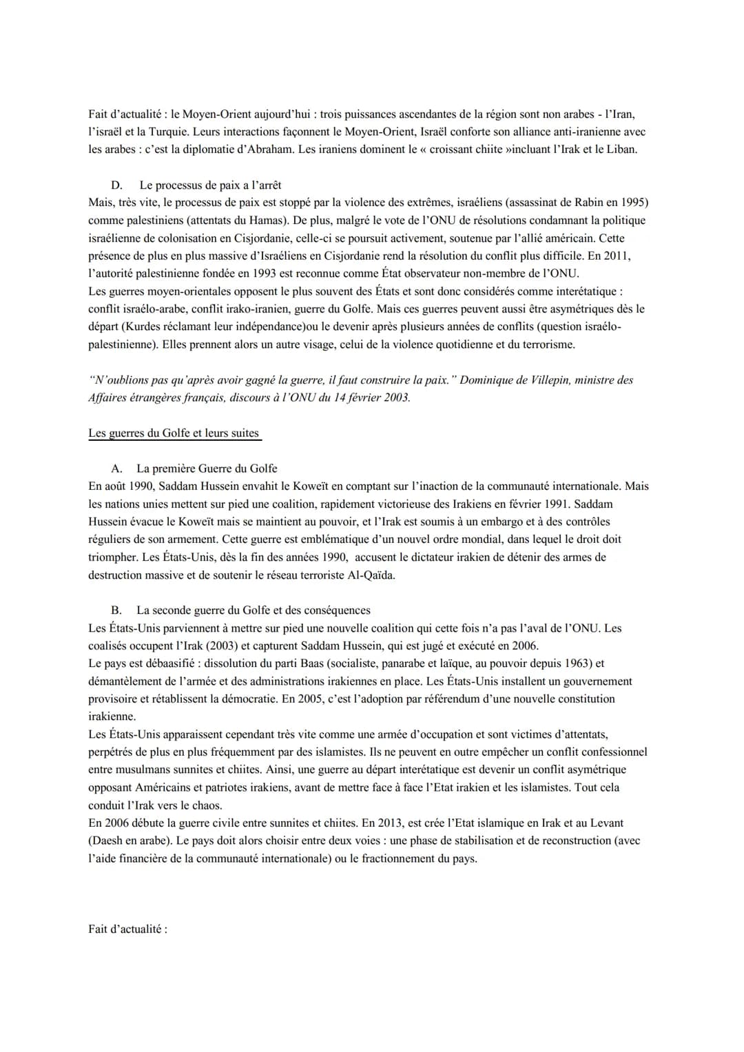HGGSP Thèmes 2: Faire la guerre, faire la paix
dates clés :
1947-1991 La guerre froide
1991 La guerre du Golfe
11 septembre 2001: Attentats 