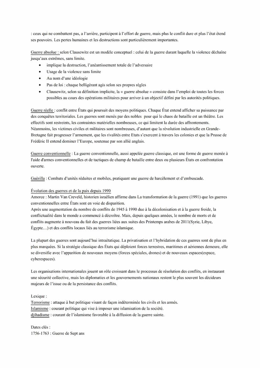 HGGSP Thèmes 2: Faire la guerre, faire la paix
dates clés :
1947-1991 La guerre froide
1991 La guerre du Golfe
11 septembre 2001: Attentats 
