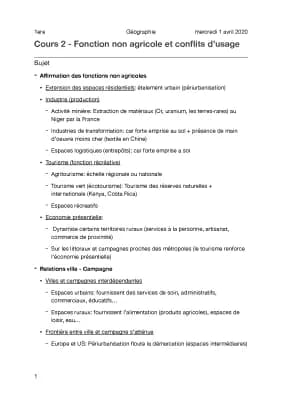 Know Cours 1.2 - Fonction non agricole et conflits d'usage thumbnail
