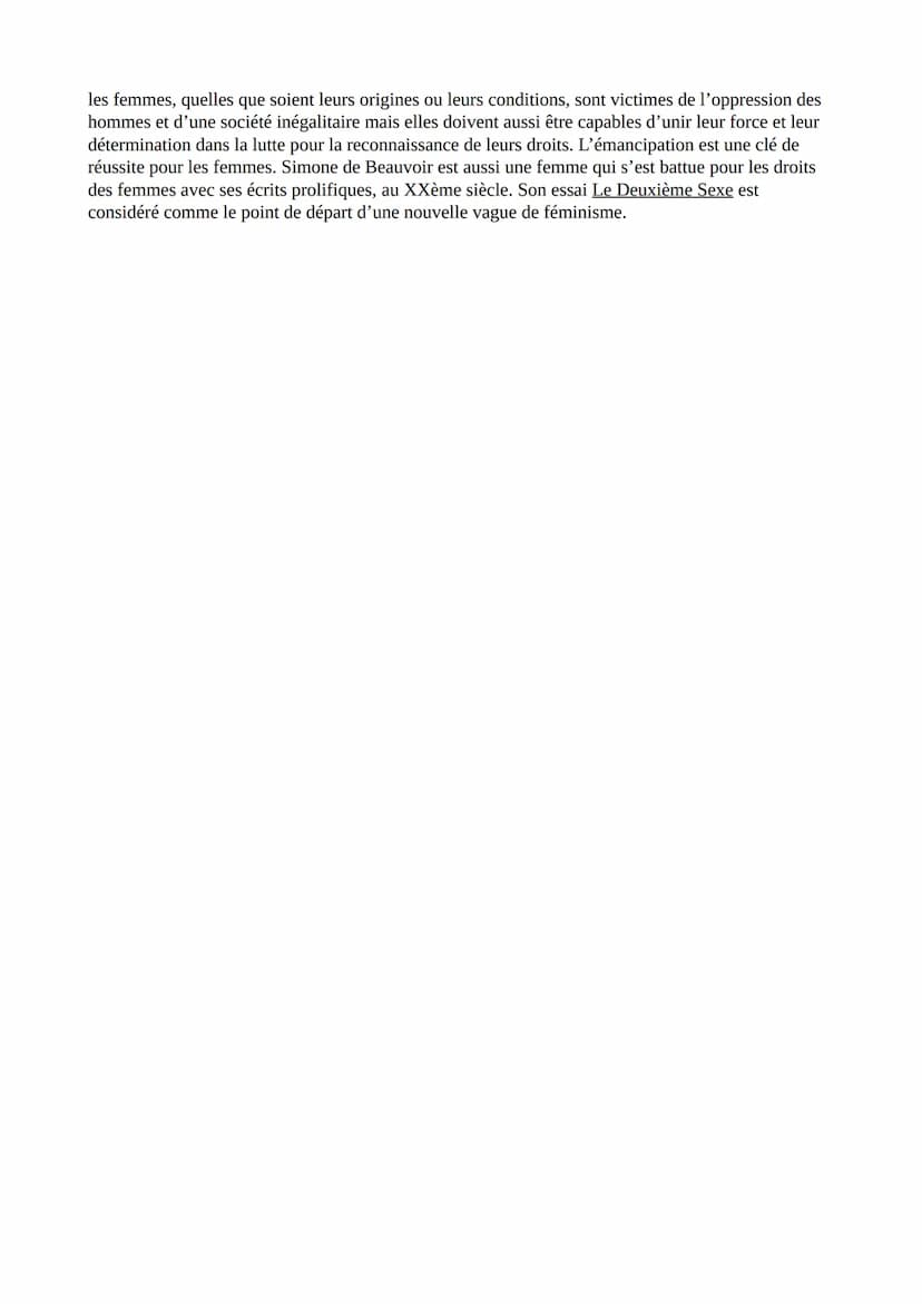 LECTURE LINEAIRE : Olympes de Gouges, DDFC: << Postambule » au
XVIIIe siècle
Texte :
Femme, réveille-toi ! Le tocsin de la raison se fait en
