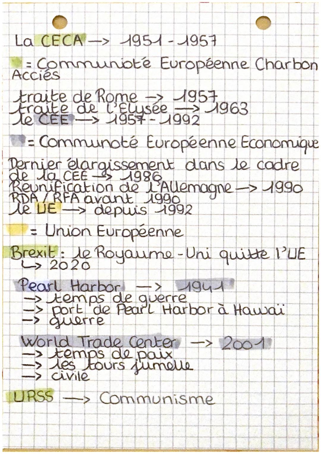 Histoire
Le jeu des puissances dans les
internationales
relations
depuis 1945
1948-1949 -> blocus de Berlin
1950-1953-> guerre de corée
1994