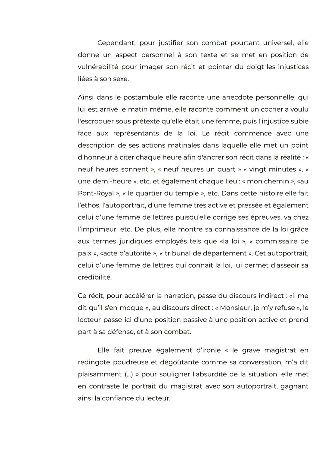 Sujet D'après vous, la Déclaration des Droits de la Femme et de la
Citoyenne d'Olympe de Gouges témoigne-t-elle d'une écriture de combat?
Lo