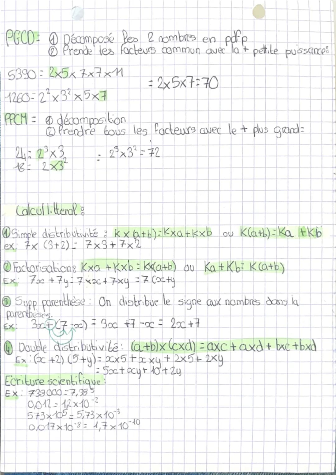 --- OCR Start ---
n
a
Rappel & règle des signes
|-X-=+
|x+=+
|-x+=- 
|+X-=- 
Fractions
+et-
• Réduire au même denominateur
Ajouter les numér
