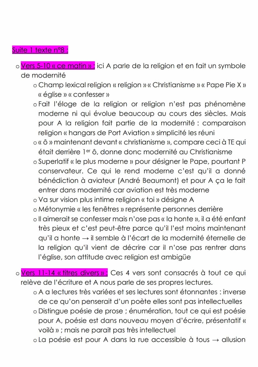 Lecture linéaire n°8: « Zone », Apollinaire, Alcools, 1913.
Poème liminaire du recueil publié en décembre 1912 dans la revue Les Soirées de 
