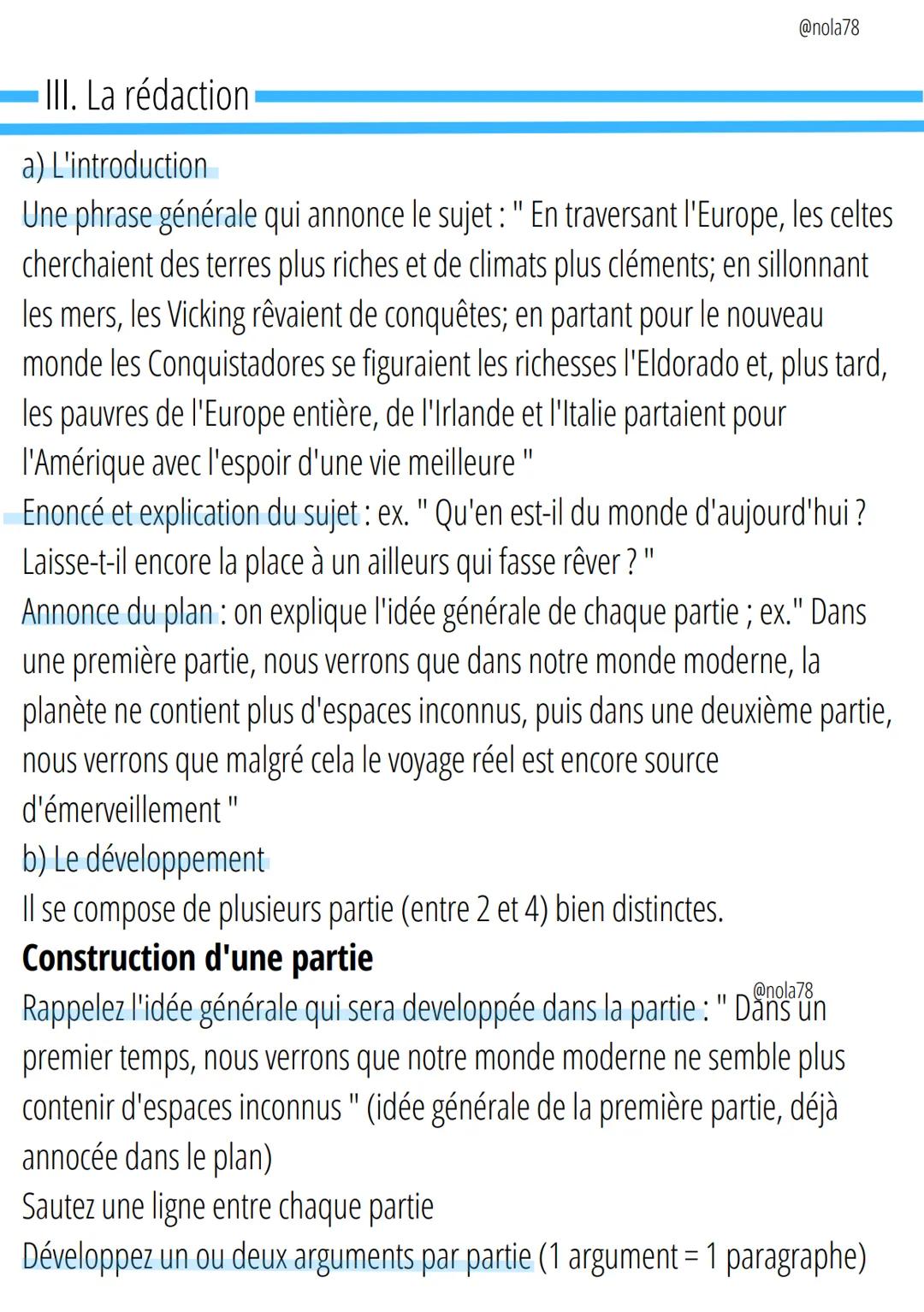 Le sujet de réflexion enla78
Le sujet de réflexion se présente, le plus souvent, sous la forme d'une
question. On attend de vous d'être capa