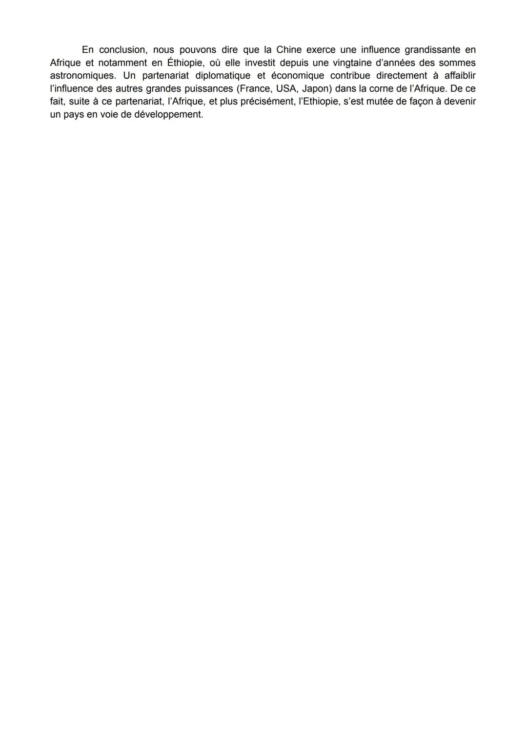 Etude de cas : les investissements chinois en Afrique
Depuis 2010, la Chine est le principal investisseur en Afrique. En effet, on la retrou